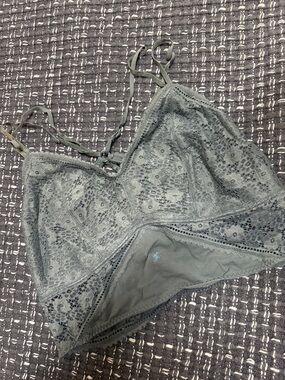 Lace Bralette in Sage Green - Wireless Comfort
